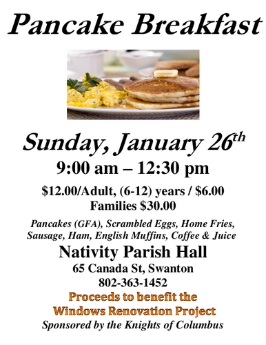 Knights of Columbus Pancake Breakfast